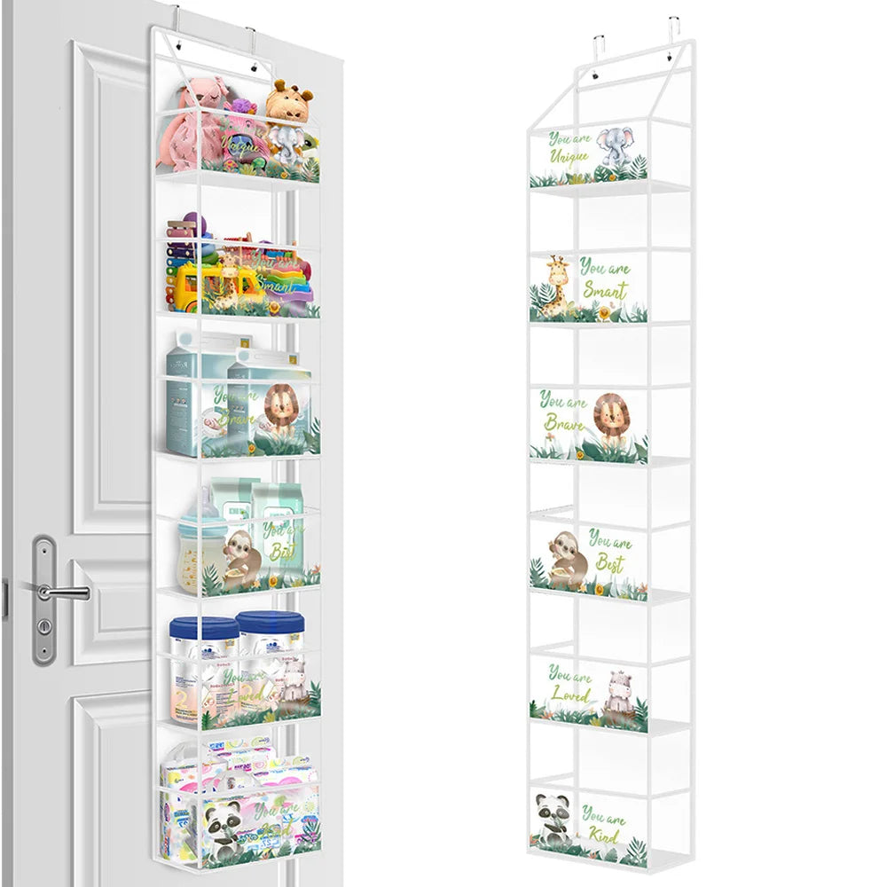 1pc 4 /6Layer Over The Door Hanging Organizer Cosmetics Wall Hanging Storage Organizerfor Nursery Bathroom Closet Bedroom Dorm