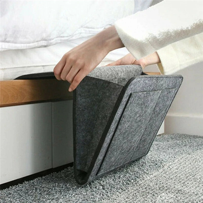 Bed Bag Felt Bedside Storage Organizer Sofa TV Remote Control Hanging Couch Storage Organizer Bed Holder Pockets
