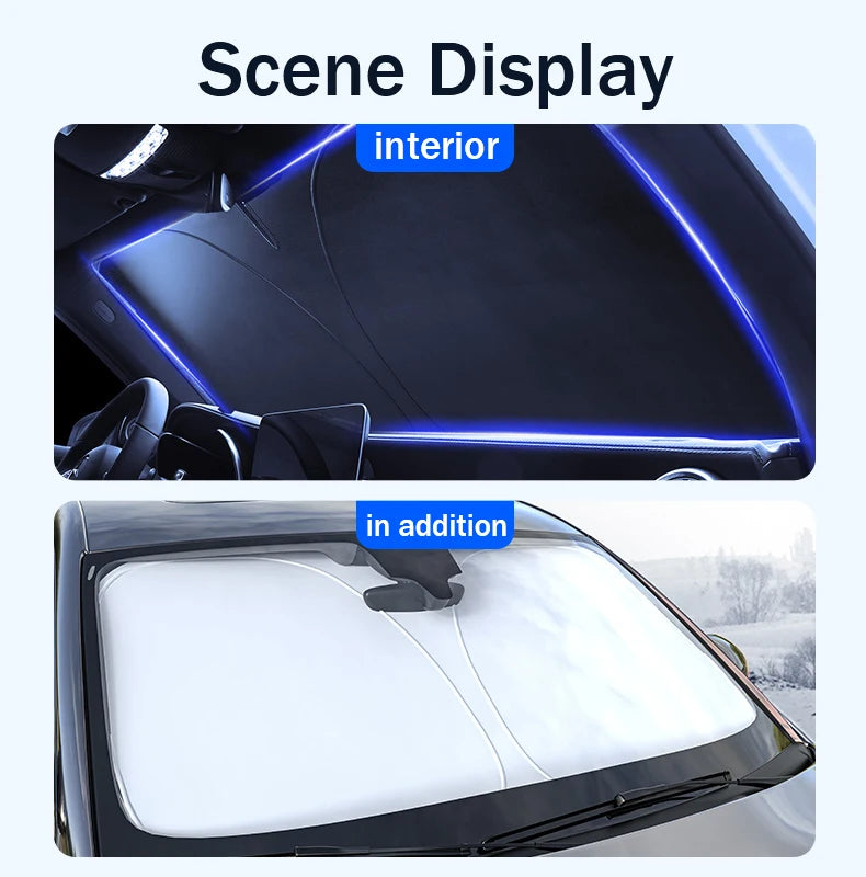 Car Sunshade UV reflection Windshield Umbrella Front Sun Shade Parasol Foldable Summer Protection Car Seat Heat Insulation