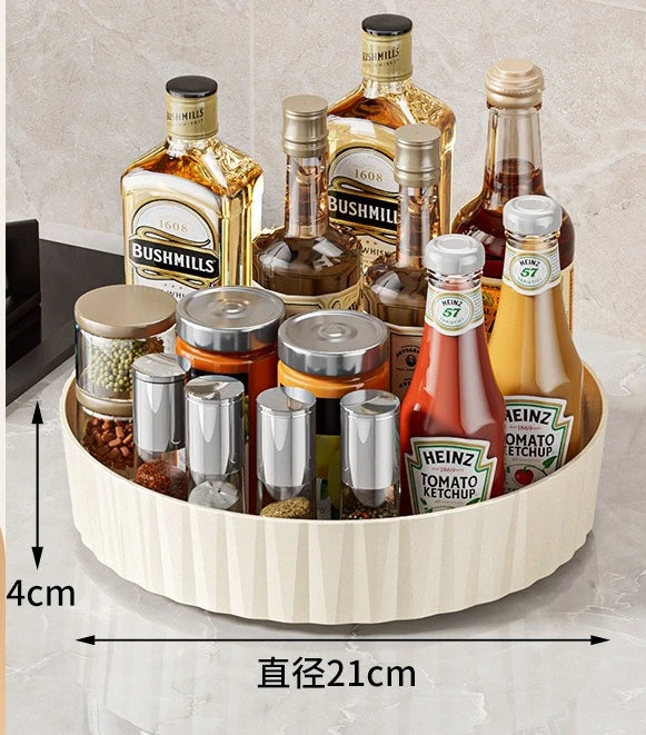 Rotating Circular Tray Countertop, Multi-purpose Storage Tray, Rotating Storage Rack, Kitchen Seasoning Rack, Desktop Storage
