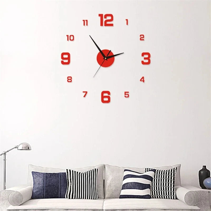 Luminous Digital Clock DIY Stereoscopic Wall Clock Silent Clock Living Room Bedroom Wall Clock Home Decorations