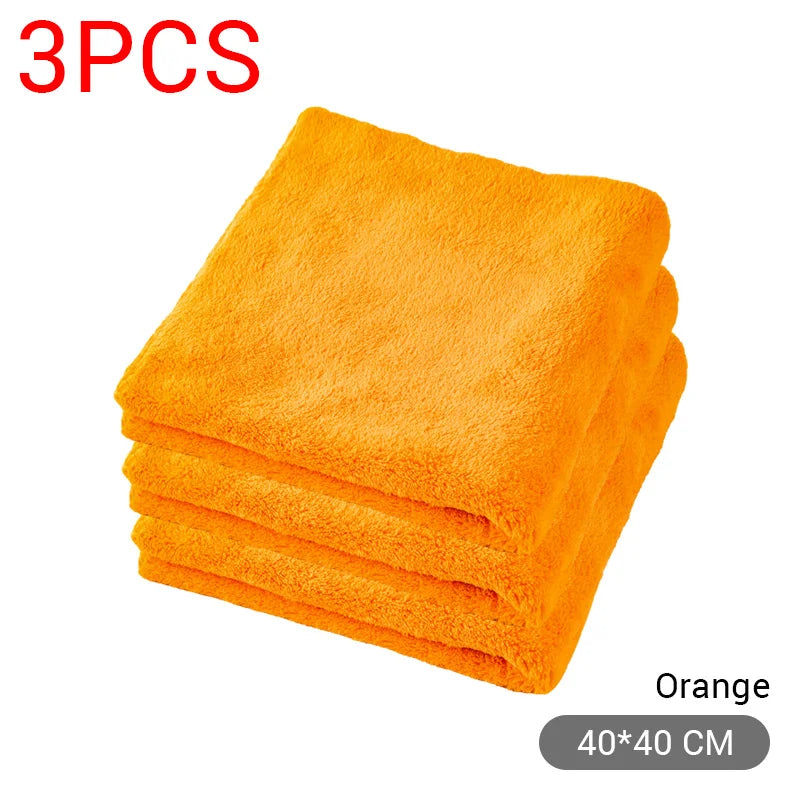 Microfiber Cleaning Towel 1/3/6/9pcs Micro Fiber Wash Towels Extra Soft for Car Home Cleaning Drying Cloth Car Wash Rags 40x40CM