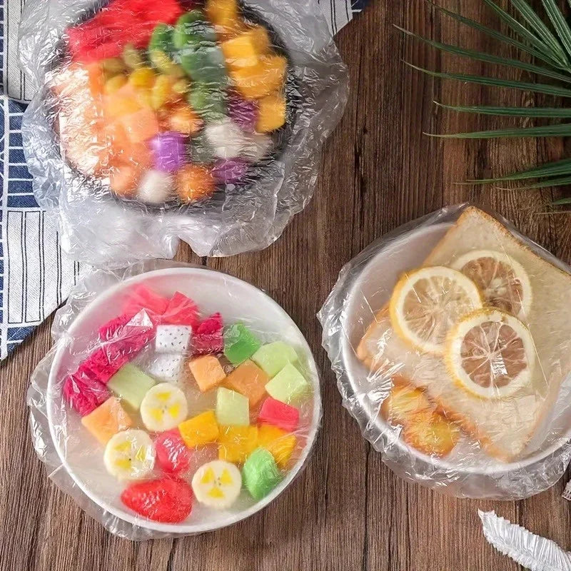 Disposable food - grade kitchen household PE leftover food, fruits and vegetables dust - proof universal insurance film cover.