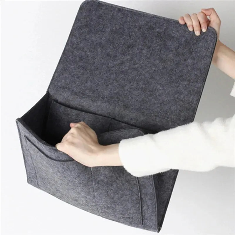 Bed Bag Felt Bedside Storage Organizer Sofa TV Remote Control Hanging Couch Storage Organizer Bed Holder Pockets