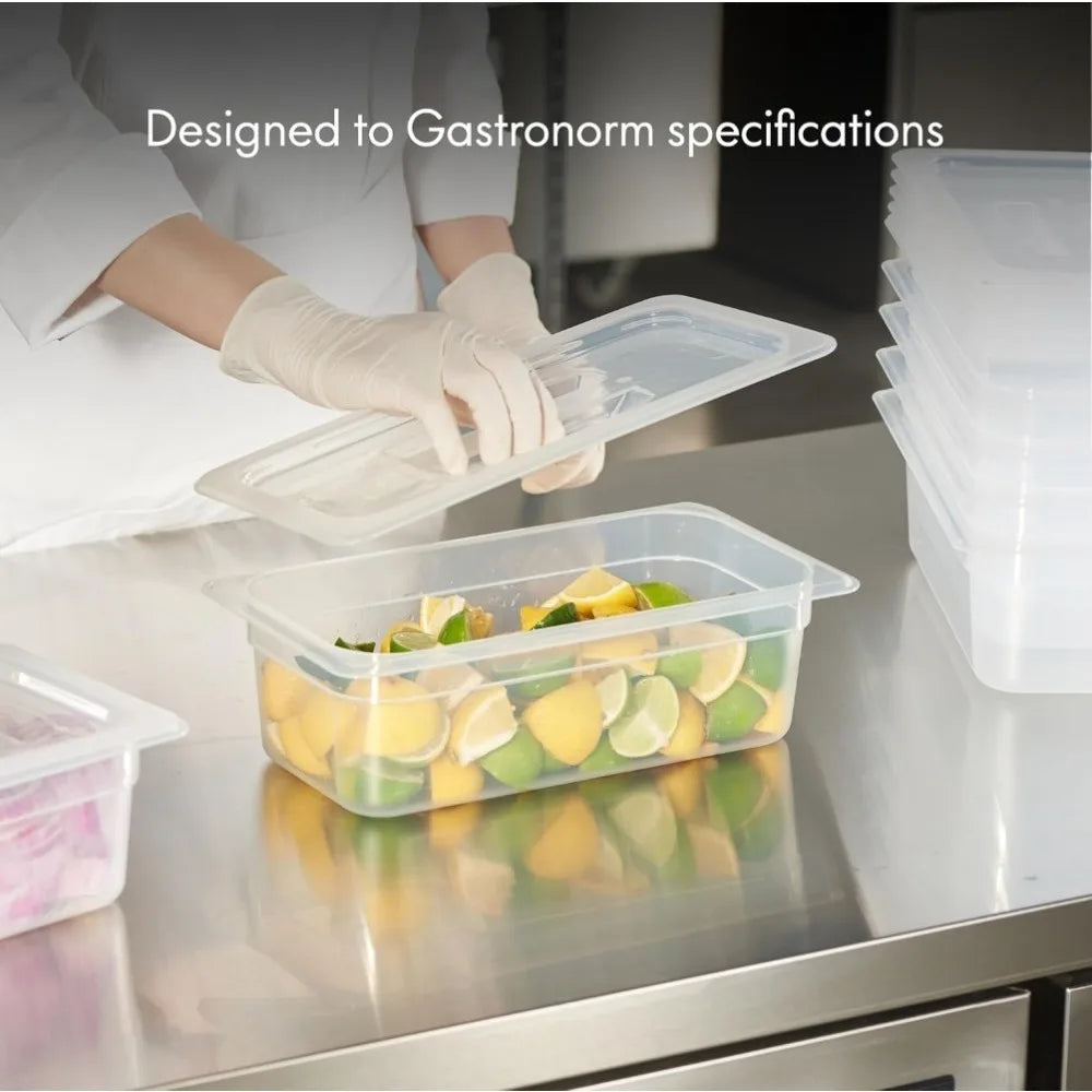 BestFood Storage Containers Plastic Food Containers with Removable Lids Stackable Portable Trays for Fruits, Vegetables and Meat