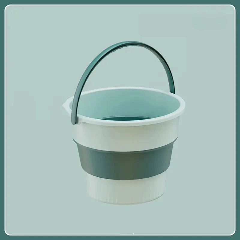 5/10/17L Portable Folding Bucket Multifunctional Thickened Silicone Bucket for Car Washing and Fishing Camping Folding Bucket