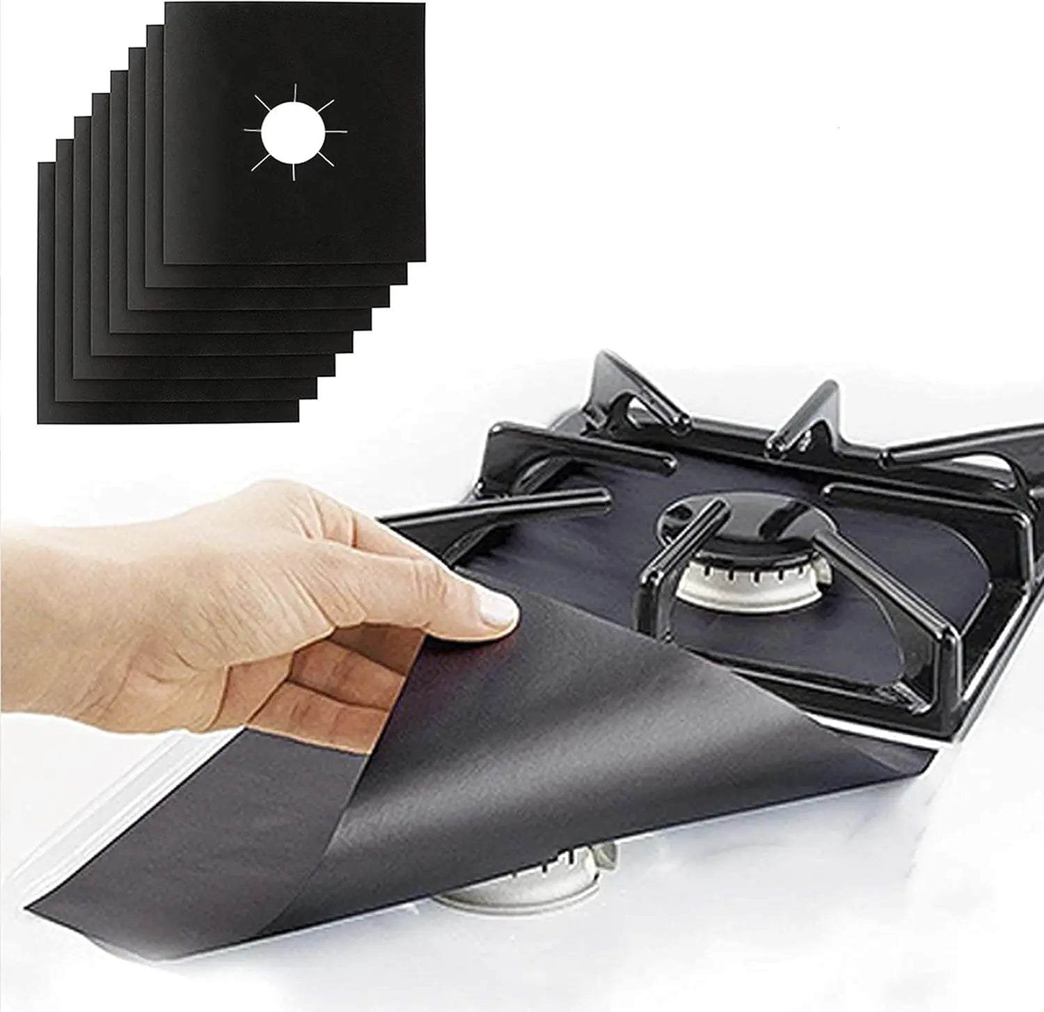 Gas Stove Burner Covers Square Heat-resistant Oil-proof Reusable Stove Protector Pads Non-Stick Stovetop Liner Kitchen Tools