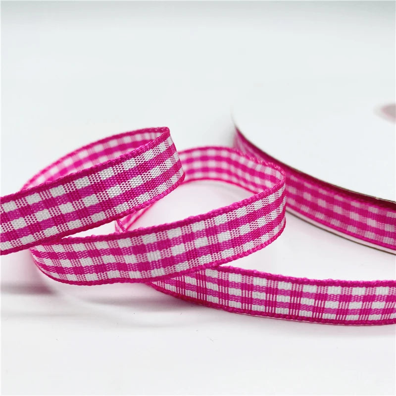 5yards/Lot 10mm Plaid Ribbon Christmas Decor Ribbon For Handmade Design Christmas Decoration DIY Gift Wrapping
