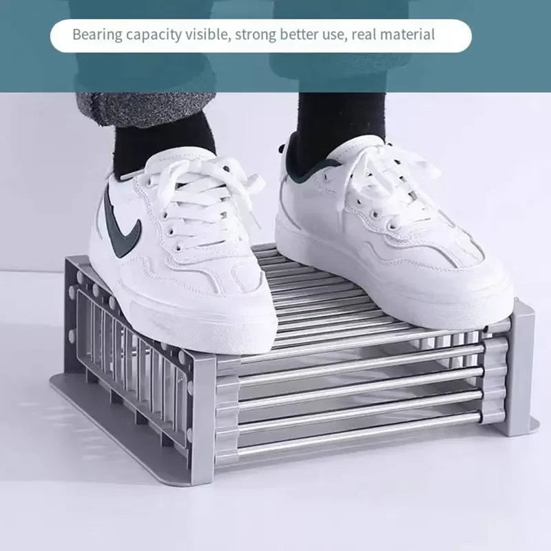 Folding Kitchen Sink Drain Rack, Stainless Steel Dish Drain Basket for Washing Dishes, Space-Saving Sink Organizer