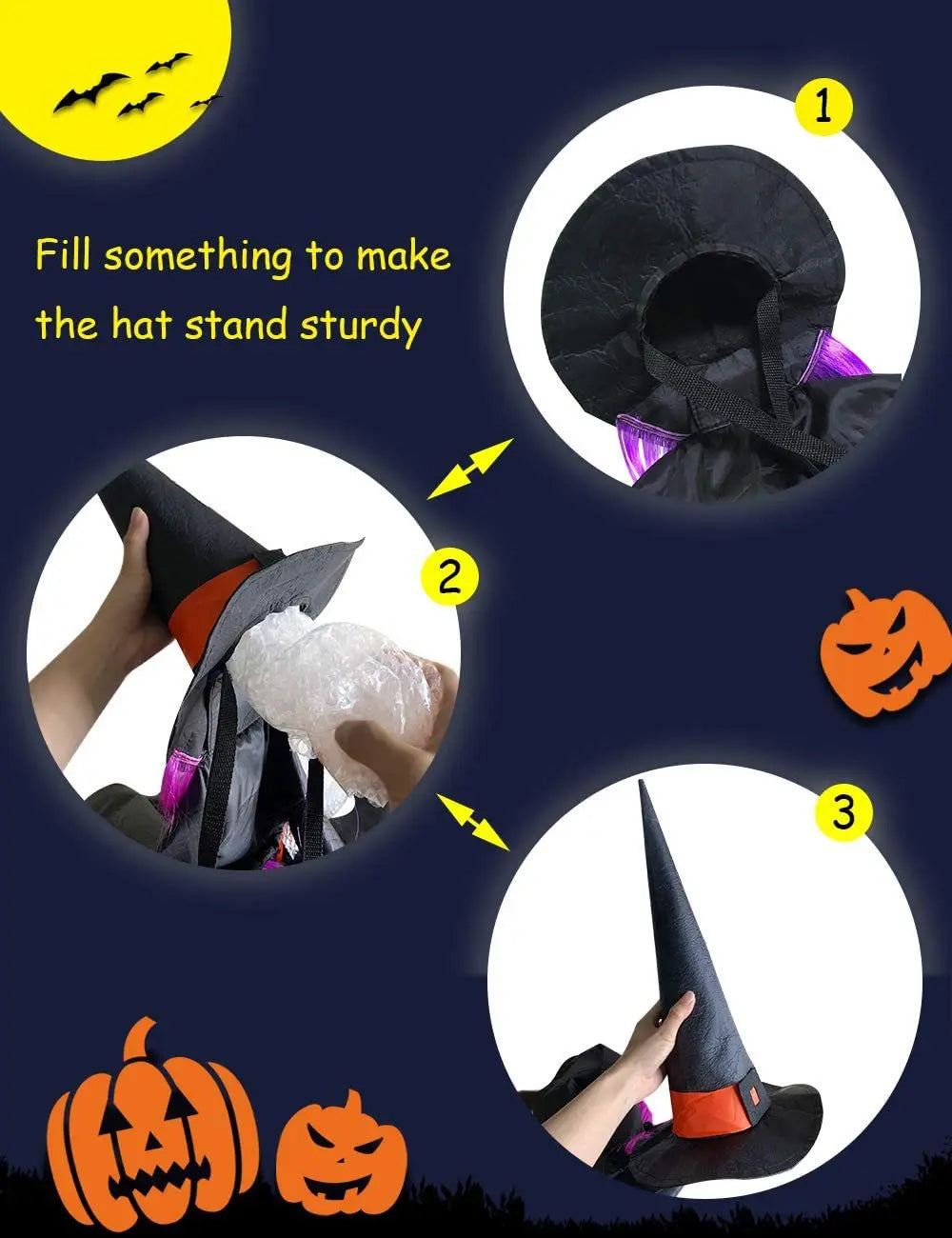 Halloween Witch Crashing Into Tree Decoration 2025 - Animated Witch Doll for Outdoor Yard, Porch & Door Spooky Decor