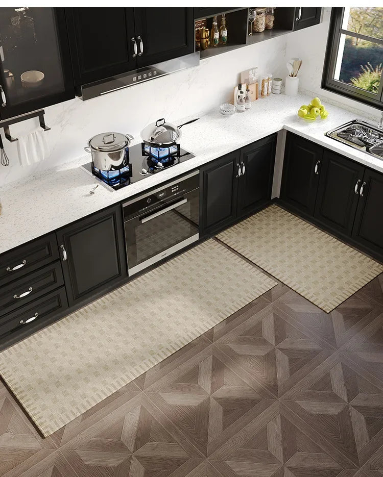 Japanese Kitchen Mat Long Rug Absorbs Water and Oil, Quick-drying, Non-slip Floor Mats, Anti-fall and Dirt-resistant Doormat