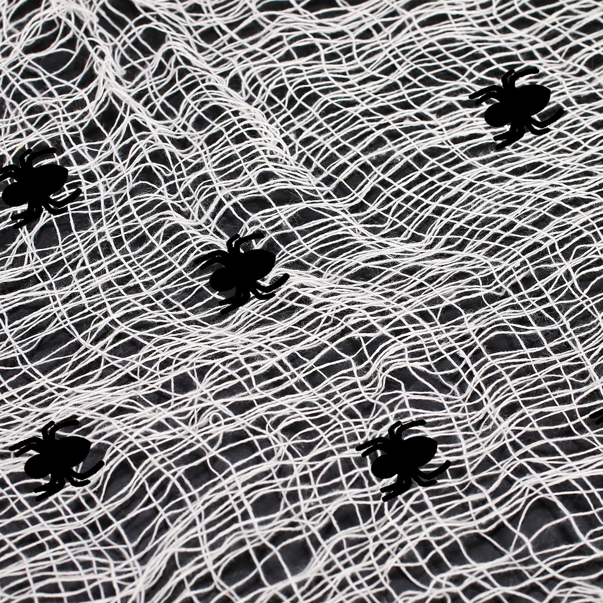 30×72inch Halloween Black Horror Cloth Spooky Fabric Cloth Halloween Decorations Haunted House Outdoor Hanging Scary Gauze Decor