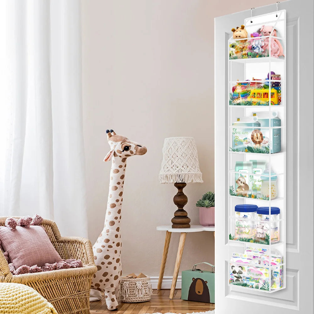 1pc 4 /6Layer Over The Door Hanging Organizer Cosmetics Wall Hanging Storage Organizerfor Nursery Bathroom Closet Bedroom Dorm