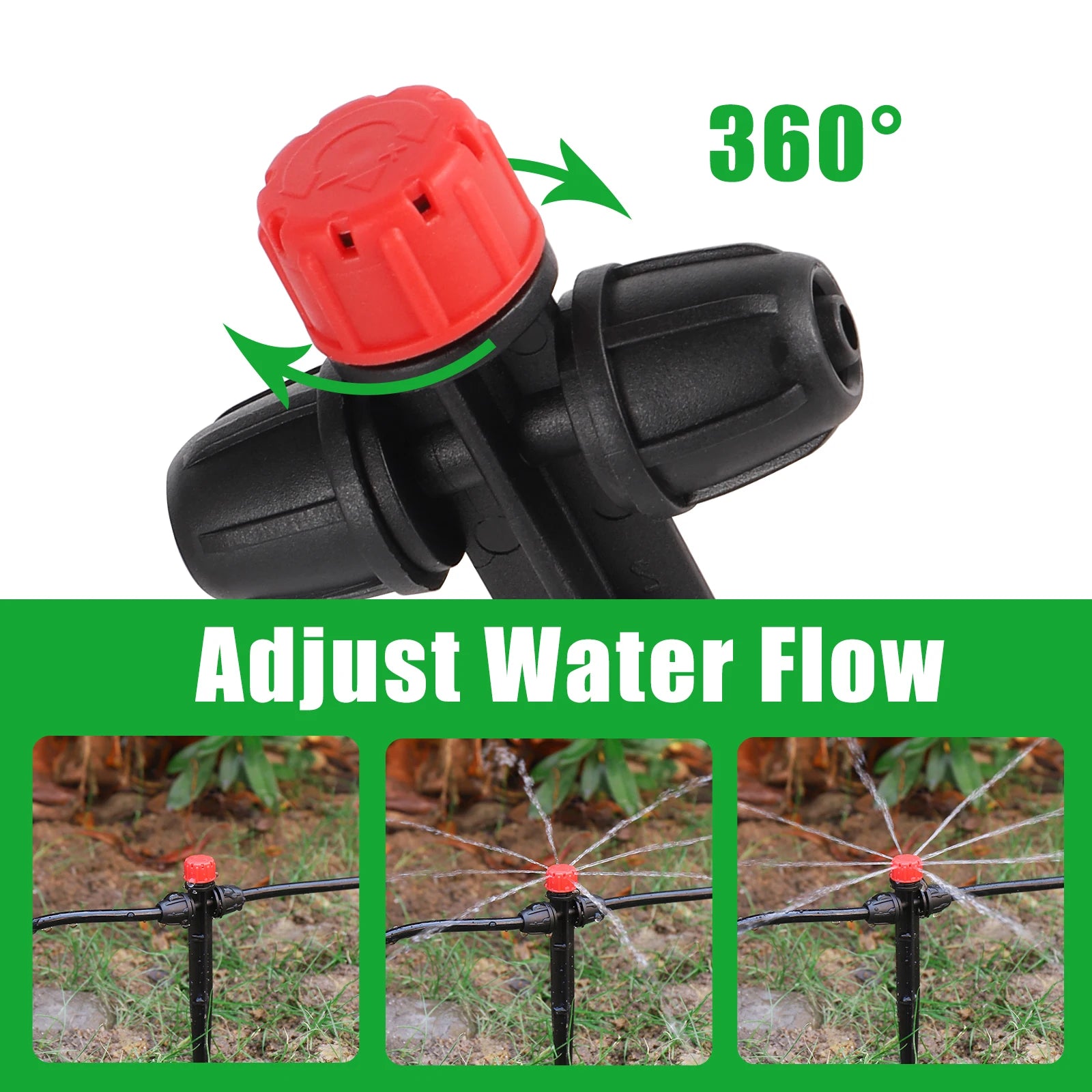 10/30Pcs Spiked Dripper Sprinkler 8 Hole Drop Emitter All Round Scattering Sprinkler Garden Flower Watering Irrigation Supplies