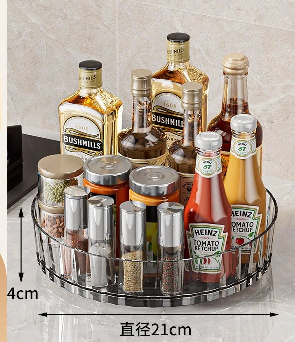 Rotating Circular Tray Countertop, Multi-purpose Storage Tray, Rotating Storage Rack, Kitchen Seasoning Rack, Desktop Storage