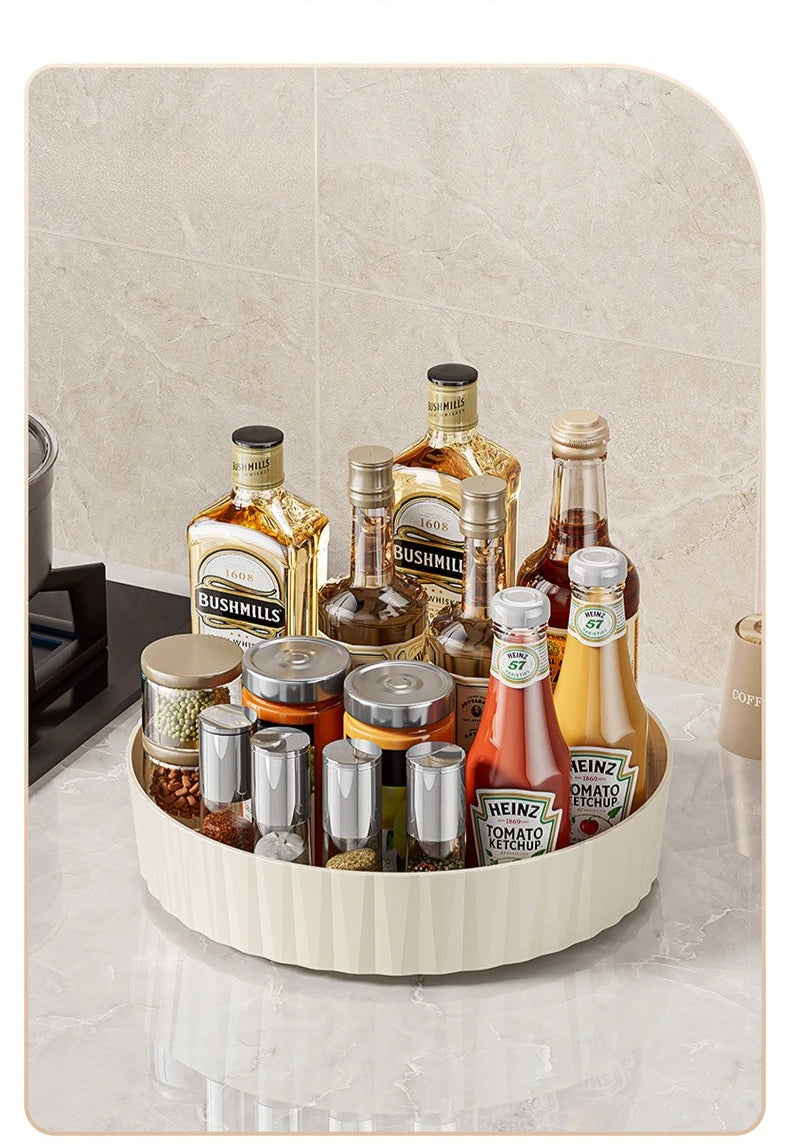 Rotating Circular Tray Countertop, Multi-purpose Storage Tray, Rotating Storage Rack, Kitchen Seasoning Rack, Desktop Storage