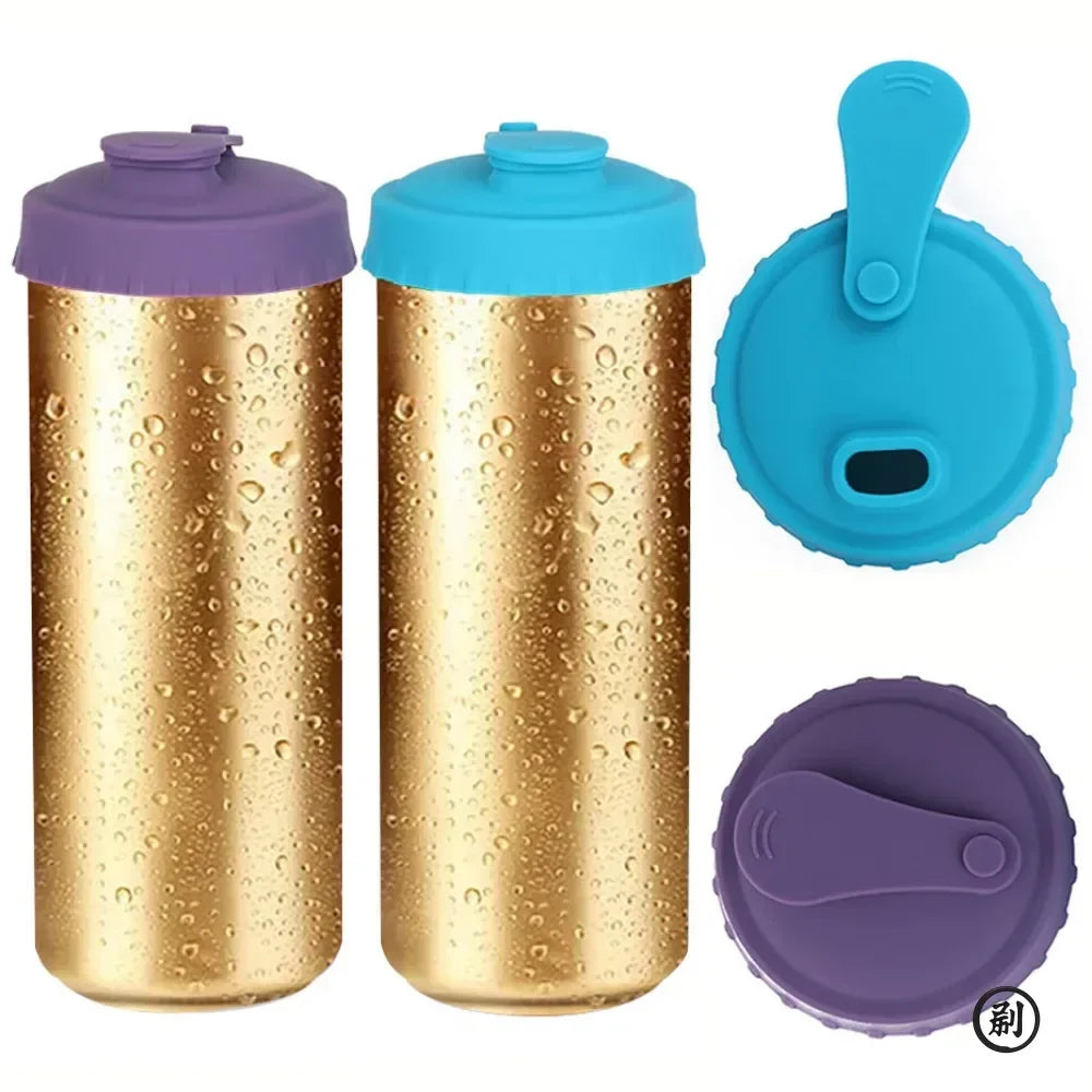 Silicone Soda Can Lid Reusable Can Stopper for Soda Beer Drinks Juice Coke Beverage Fits Standard Cans Protecto Coke Can