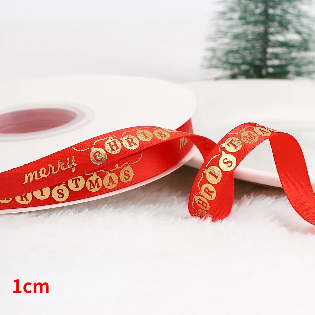 5yards Christmas Ribbon Printed Christmas Polyester Ribbon For Handmade Design Christma Decoration DIY Cake Bouquet Gift Packing