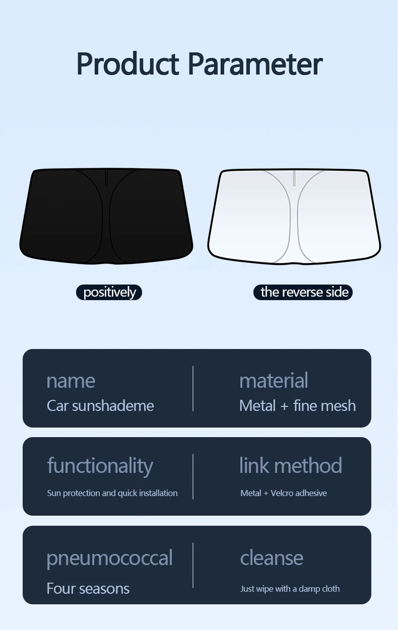 Car Sunshade UV reflection Windshield Umbrella Front Sun Shade Parasol Foldable Summer Protection Car Seat Heat Insulation