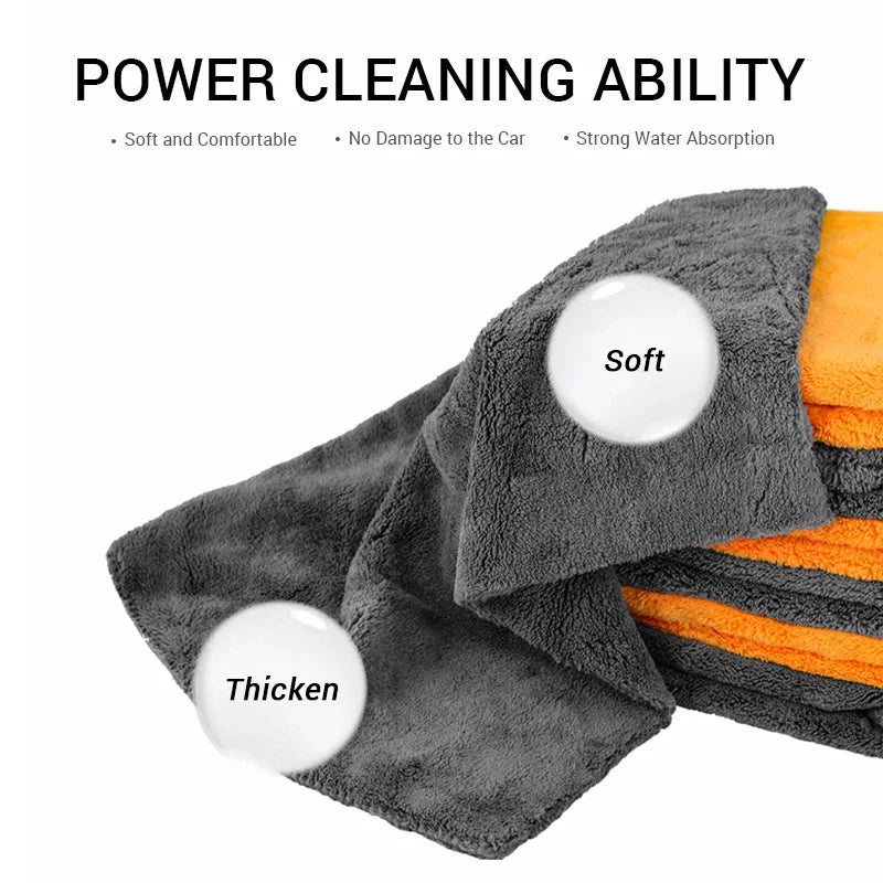 Microfiber Cleaning Towel 1/3/6/9pcs Micro Fiber Wash Towels Extra Soft for Car Home Cleaning Drying Cloth Car Wash Rags 40x40CM