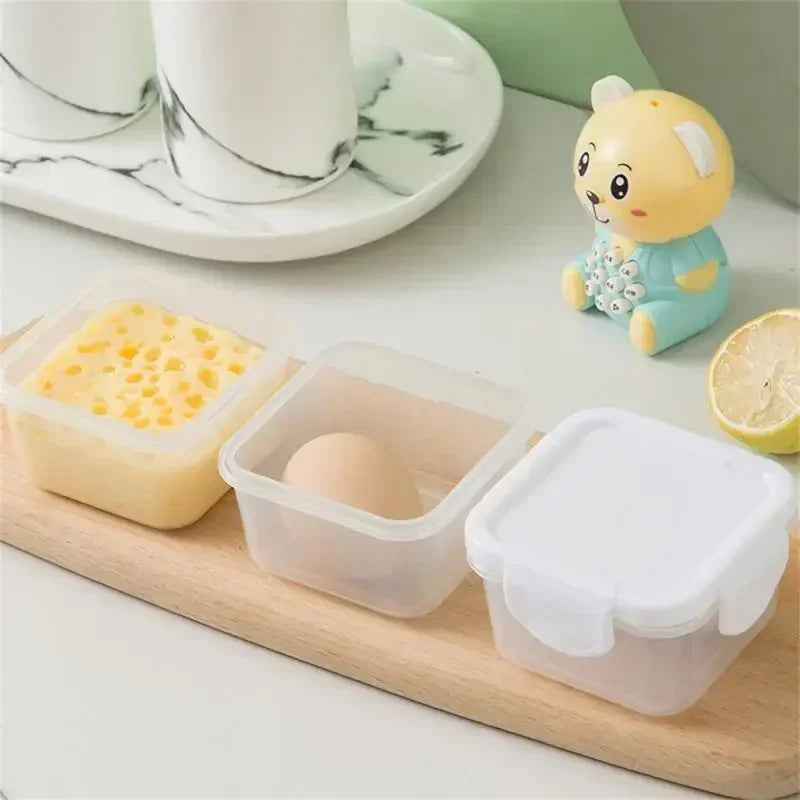 4Pcs Mini Food Storage Containers Leakproof Lids, Condiment Sauce Containers Mini Freezer Storage Containers Airtight Containers