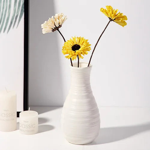 Nordic Plastic Vase Simple Small Fresh Flower Pot Storage Bottle For Flowers Living Room Modern Home Decorations Ornaments
