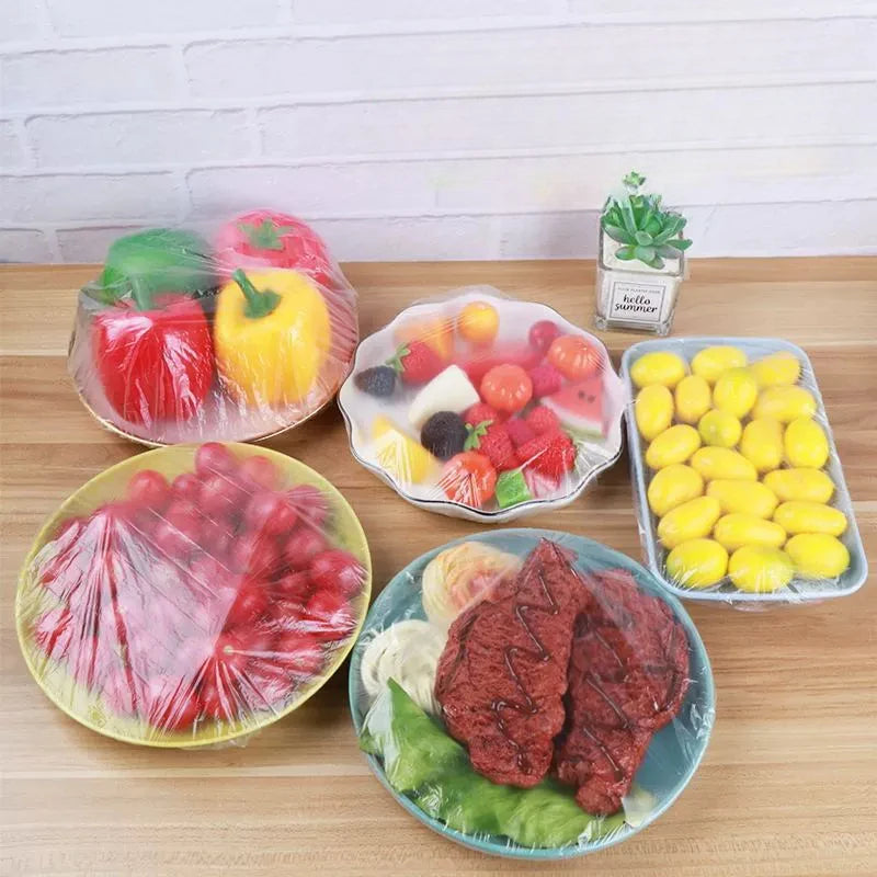 Disposable food - grade kitchen household PE leftover food, fruits and vegetables dust - proof universal insurance film cover.