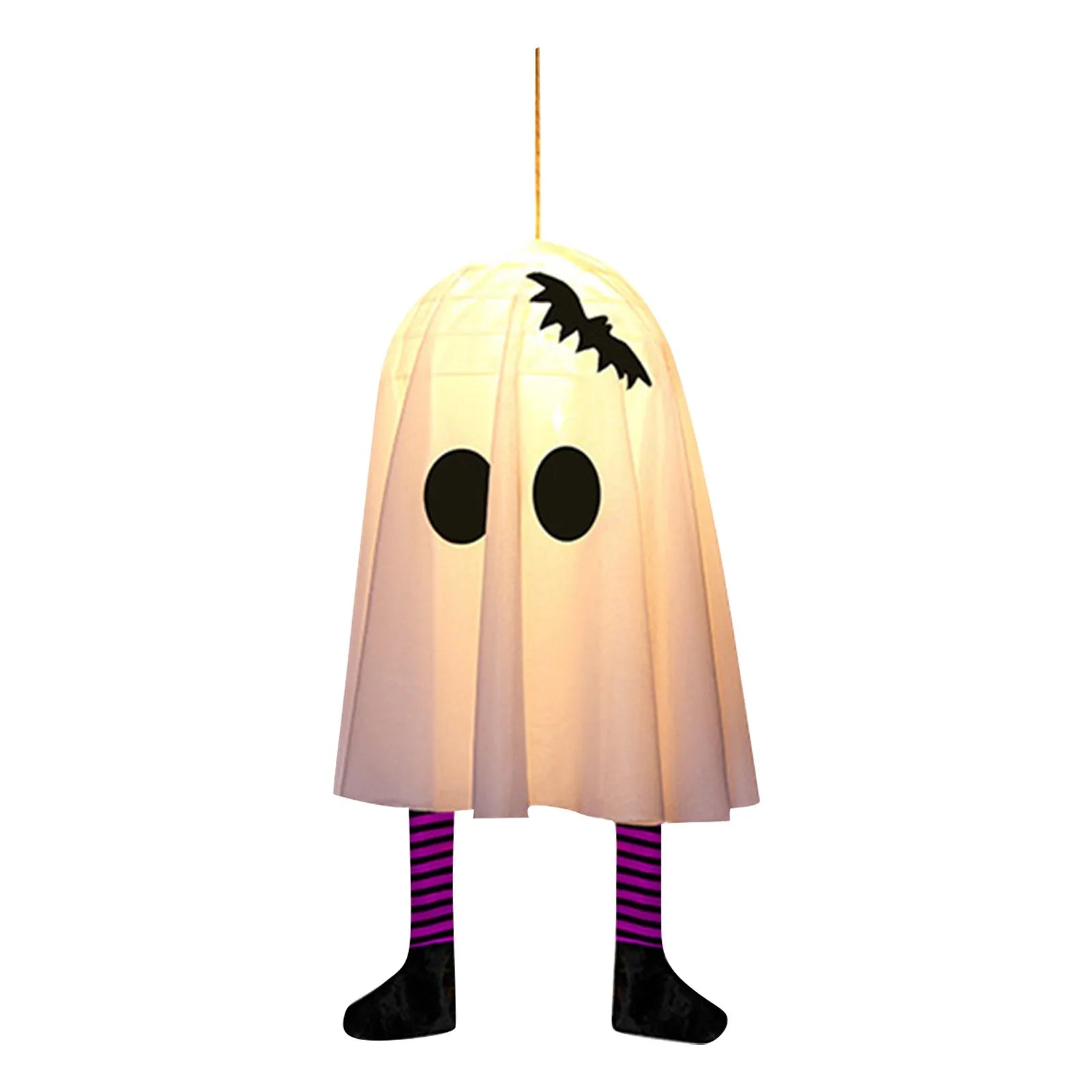 Halloween Glowing White Ghost Hanging Ghosts with Fairy Lights Halloween Outdoor Decoration 50cm Halloween Party Decoration