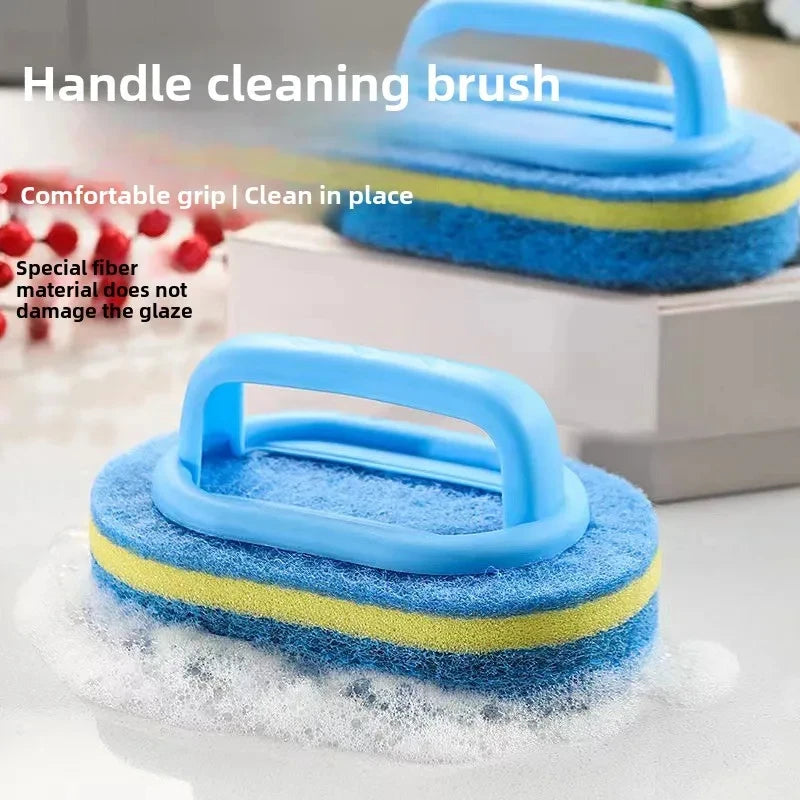 1/3PCS Household Cleaning Brush Magic Handle Sponge Easy Cleaning for Kitchen Bathroom Toilet Wall Window Cleaning Tools