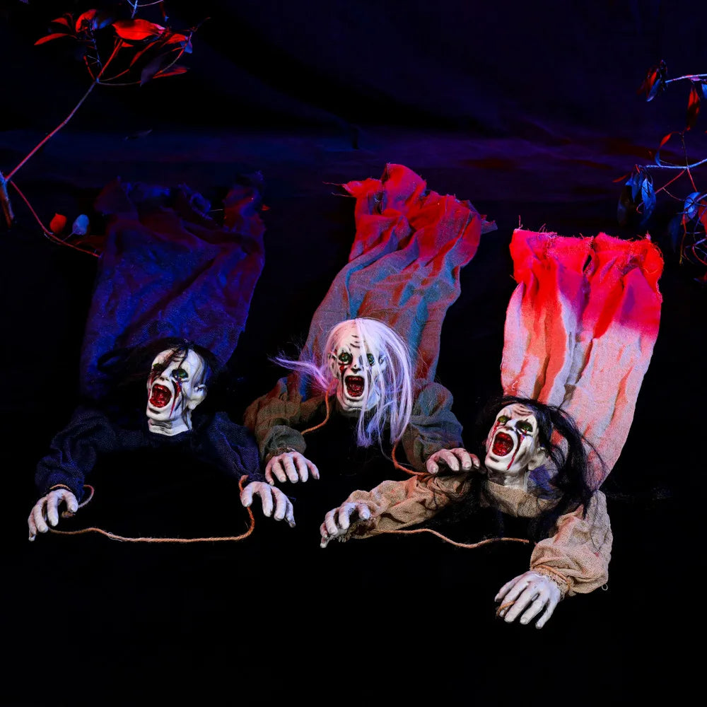 Halloween New Decorations-Hanging  Long-Haired  Scary Props for Parties Haunted Houses Escape Rooms Perfect for Atmosphere Setup