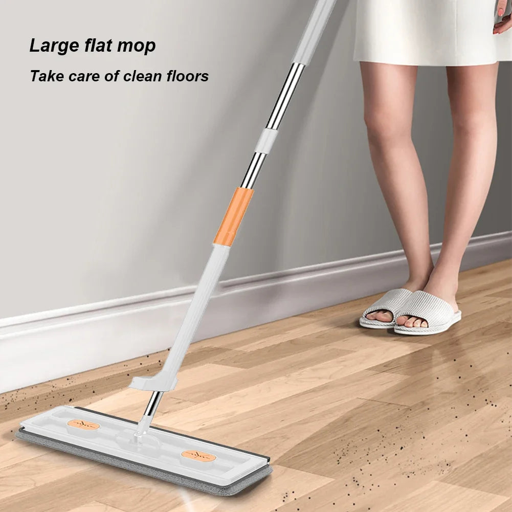 360°Rotating Flat Mop Self-contained Slide Floor Mop Microfiber Lazy No Hand-Washing Floor Floating Mop Household Cleaning Tools