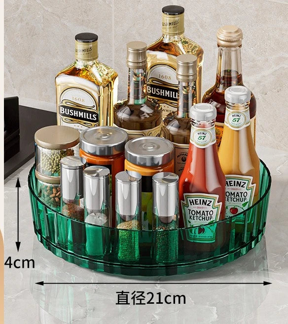 Rotating Circular Tray Countertop, Multi-purpose Storage Tray, Rotating Storage Rack, Kitchen Seasoning Rack, Desktop Storage