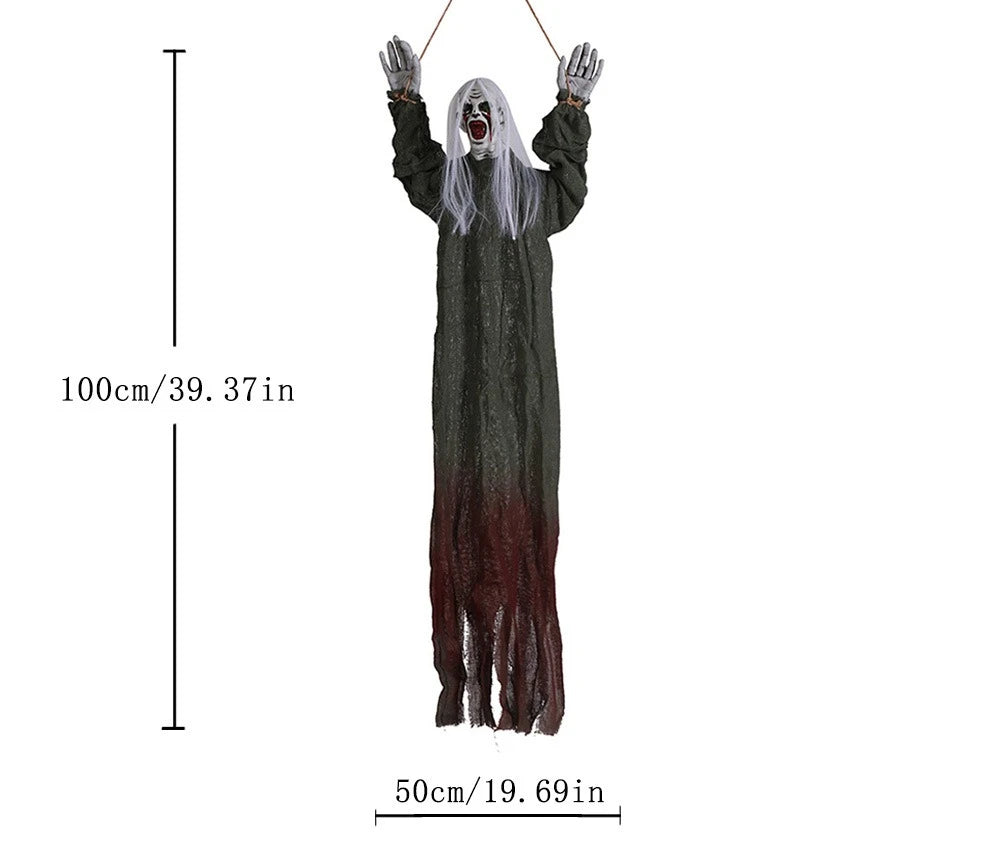 Halloween New Decorations-Hanging  Long-Haired  Scary Props for Parties Haunted Houses Escape Rooms Perfect for Atmosphere Setup