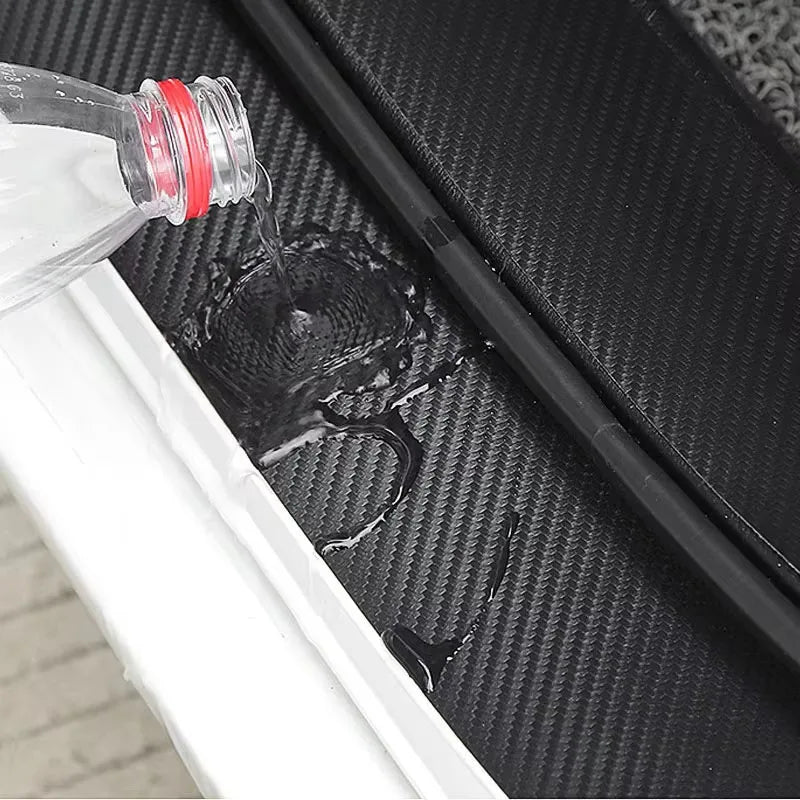 New Universal Imitation Carbon Fiber Leather Car Door Sill Protection Strip Tough And Durable Decorative Car Sticker Accessories
