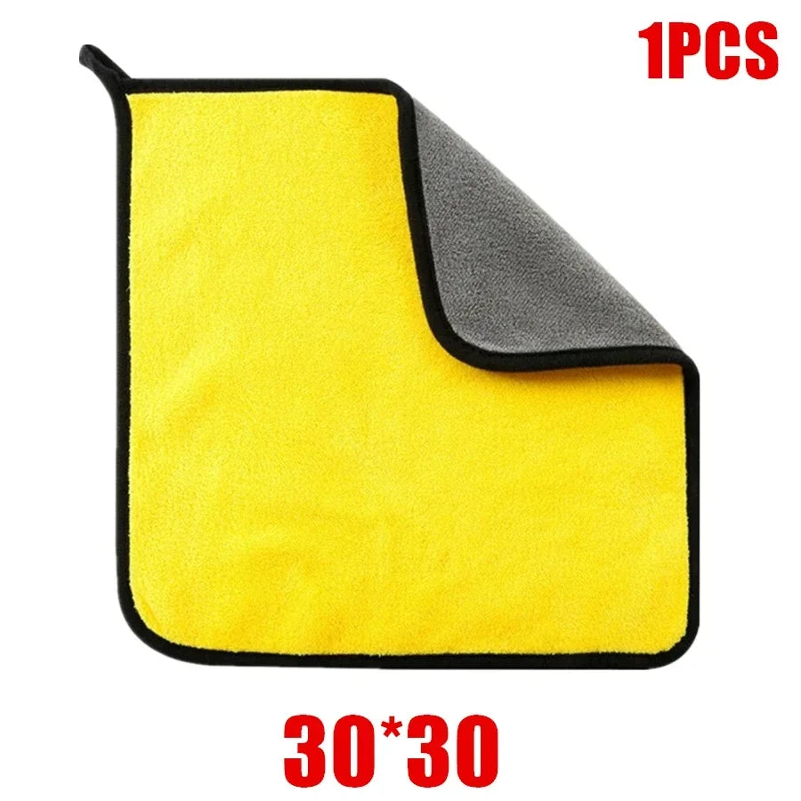 1/2/6pcs Microfiber Cleaning Towel Car Cleaning Cloths Professional Detailing Car Drying Microfiber Towel Wash Towel motorcycle