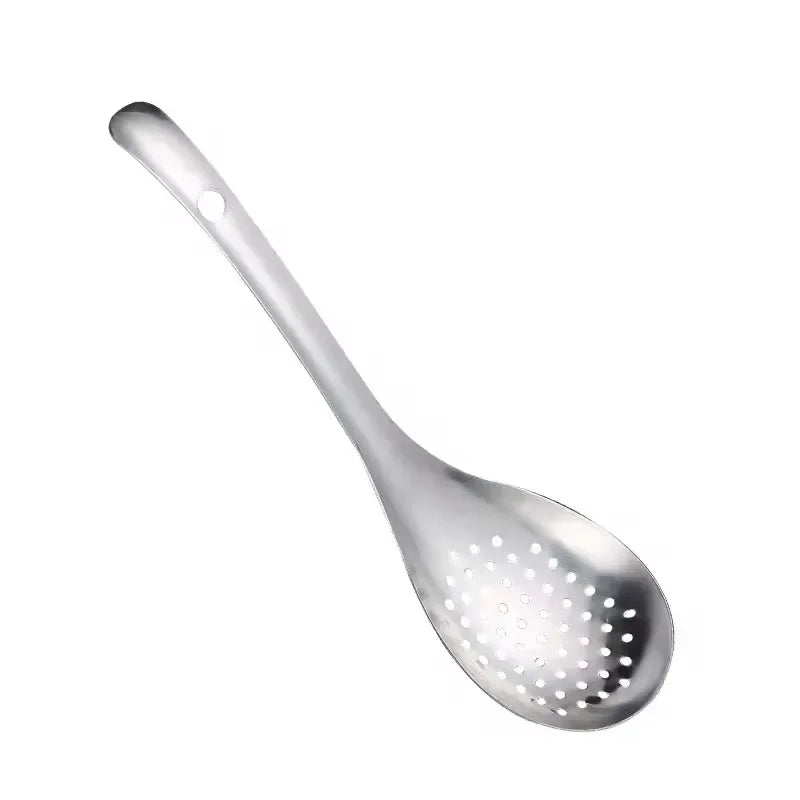 Stainless Steel Strainer Spoon Kitchen Colander Spoon Spoon Filter Strainer Food ScoopPerforated Skimmer Colander