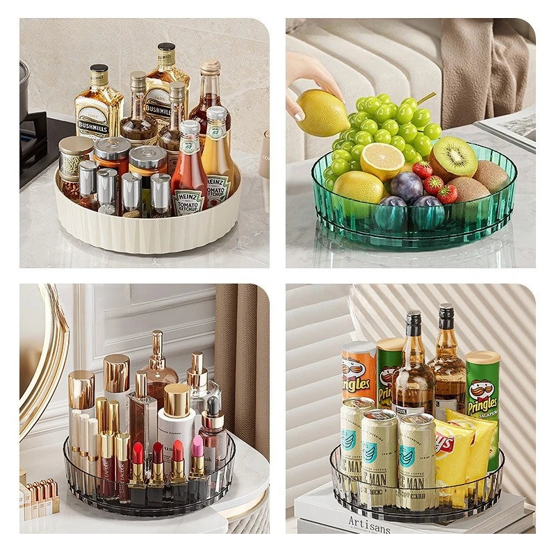 Rotating Circular Tray Countertop, Multi-purpose Storage Tray, Rotating Storage Rack, Kitchen Seasoning Rack, Desktop Storage