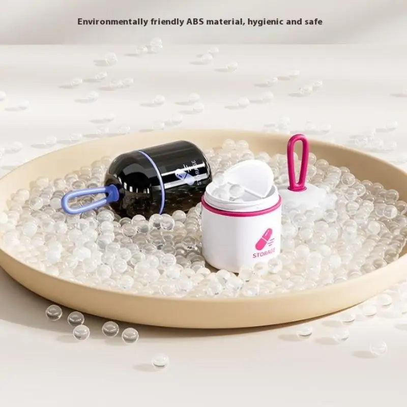 Mini Portable Pill Box Health Travel Supply Moisture Proof Daily Medicine Dispensing Two-compartment Medicine Box Storage Box