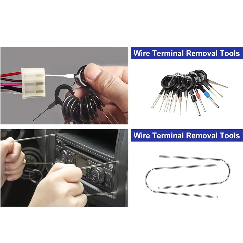 5/12/41/161/231PCS Auto Clip Pliers Fastener Remover Pry Tool Car Trim Removal Tool for Car Audio Dash Door Panel Window Molding