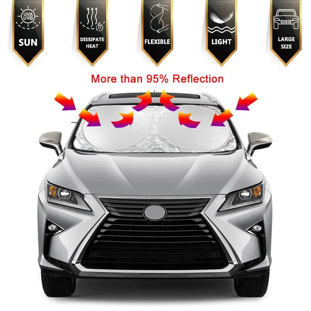 Car Window Sunshade Cover Sun Shade Windshield Visor Protector Windscreen Folding Auto UV Protection Curtain Styling Accessories