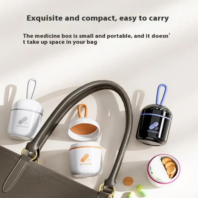 Mini Portable Pill Box Health Travel Supply Moisture Proof Daily Medicine Dispensing Two-compartment Medicine Box Storage Box