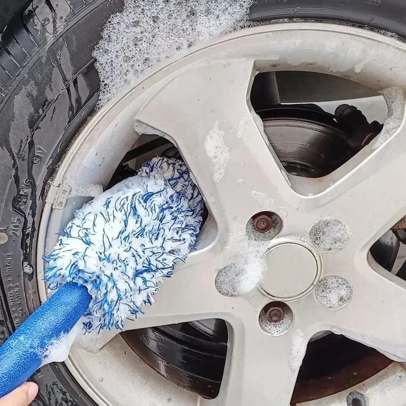 Car Wash Super Plush Microfiber Tire Rim Wheel Hub Cleaning Brush Car Beauty Car Wash Brush Maintenance Tools Cleaning Supplies
