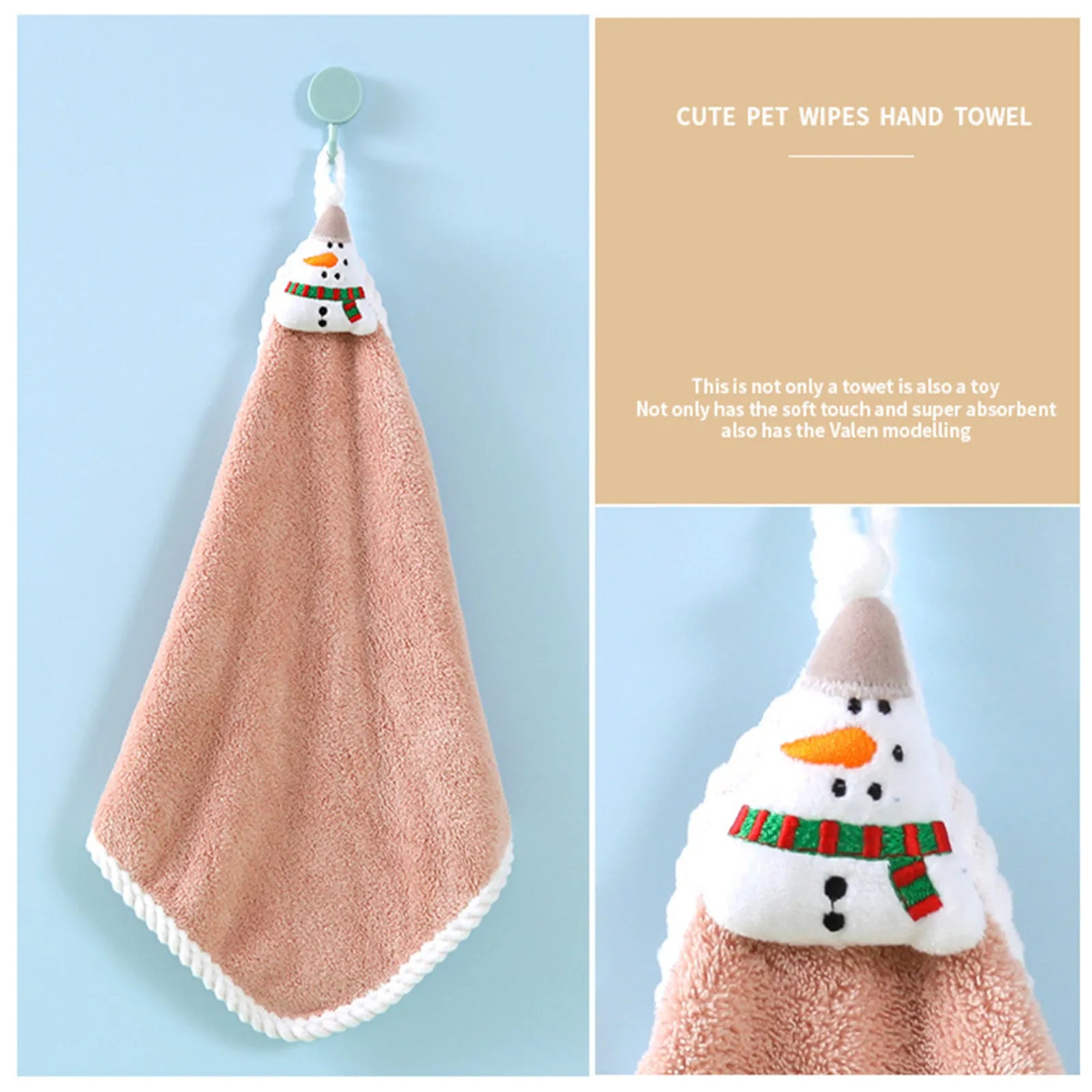 Christmas Cake Shape Towel Snowman Dinner Decor New Year 2023 Embroidered Towel For Home Christmas Tree Towels Children'S Gifts