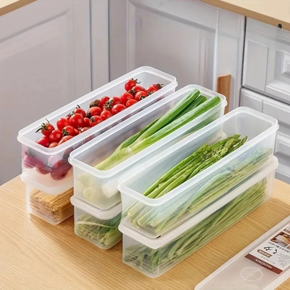 BestFood Storage Containers Plastic Food Containers with Removable Lids Stackable Portable Trays for Fruits, Vegetables and Meat