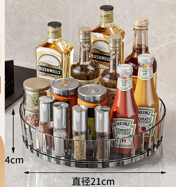 Rotating Circular Tray Countertop, Multi-purpose Storage Tray, Rotating Storage Rack, Kitchen Seasoning Rack, Desktop Storage