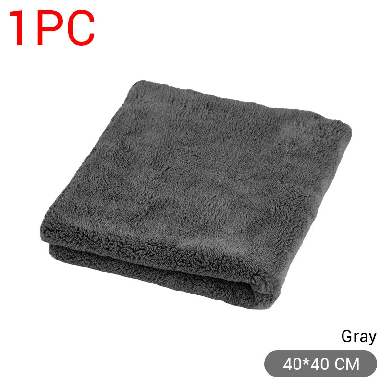 Microfiber Cleaning Towel 1/3/6/9pcs Micro Fiber Wash Towels Extra Soft for Car Home Cleaning Drying Cloth Car Wash Rags 40x40CM