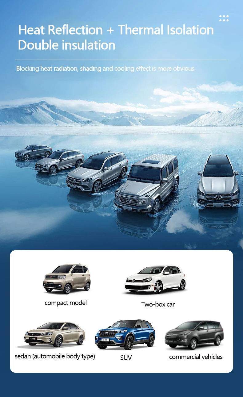 Car Sunshade UV reflection Windshield Umbrella Front Sun Shade Parasol Foldable Summer Protection Car Seat Heat Insulation