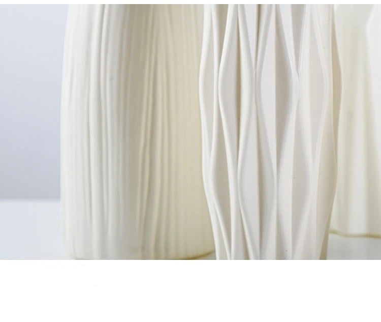 Nordic Plastic Vase Simple Small Fresh Flower Pot Storage Bottle For Flowers Living Room Modern Home Decorations Ornaments