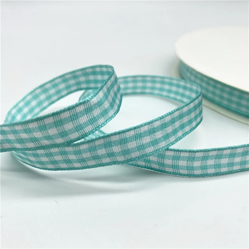 5yards/Lot 10mm Plaid Ribbon Christmas Decor Ribbon For Handmade Design Christmas Decoration DIY Gift Wrapping