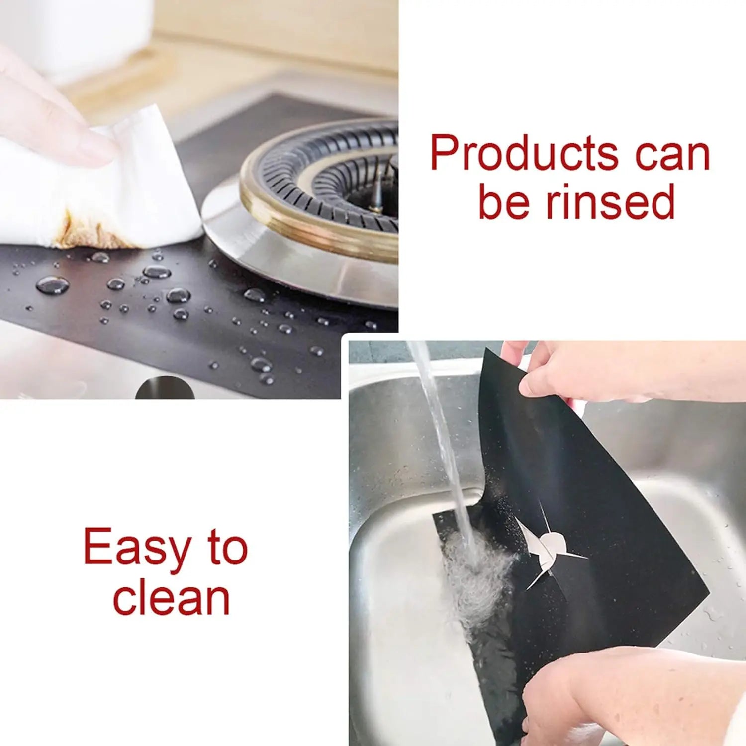 Gas Stove Burner Covers Square Heat-resistant Oil-proof Reusable Stove Protector Pads Non-Stick Stovetop Liner Kitchen Tools